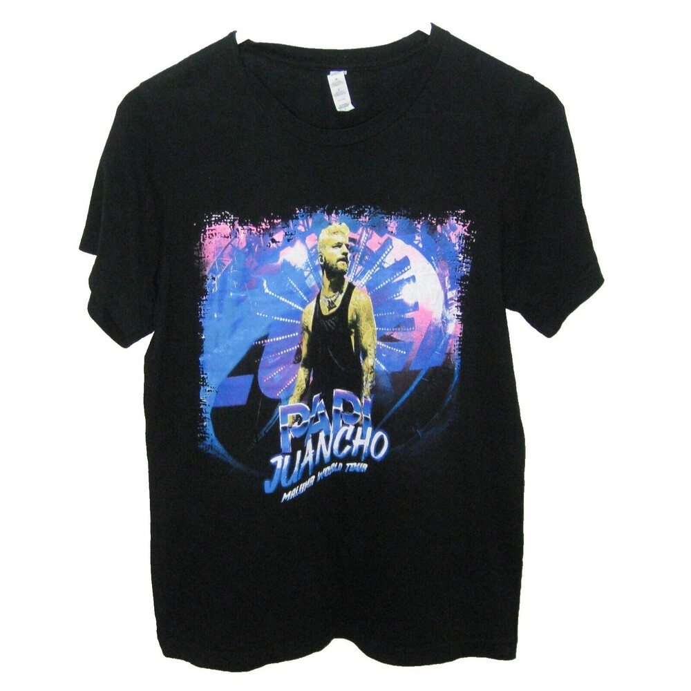 PAPI JUANCHO Women's (Size Small) Black Band Maluma Tour T-Shirt Latin Music Top